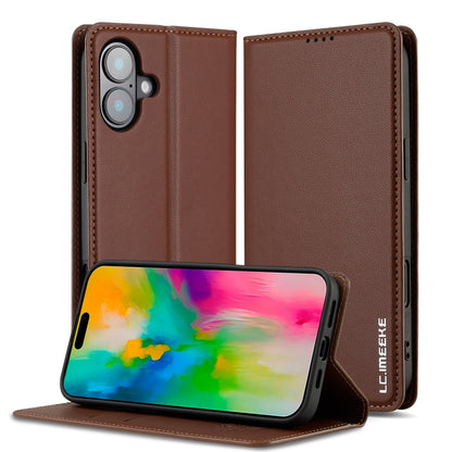LC.IMEEKE L1 Series Frosted Fine Texture PU Phone Case, For iPhone 16, For iPhone 15, For iPhone 14 / 13, For iPhone 14 Pro