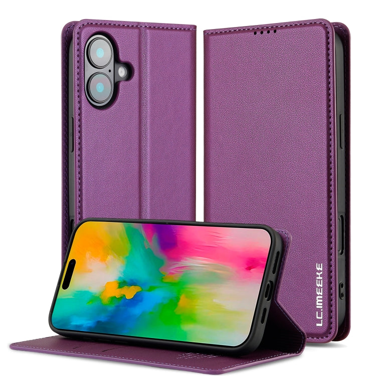 LC.IMEEKE L1 Series Frosted Fine Texture PU Phone Case, For iPhone 16, For iPhone 15, For iPhone 14 / 13, For iPhone 14 Pro