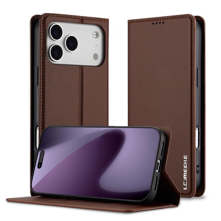 LC.IMEEKE L1 Series Frosted Fine Texture PU Phone Case, For iPhone 16e / 17e, For iPhone 17 Pro Max, For iPhone 17 Pro, For iPhone 17