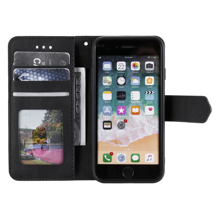 Nail Skin Feel Stitching Calf Texture Leather Phone Case