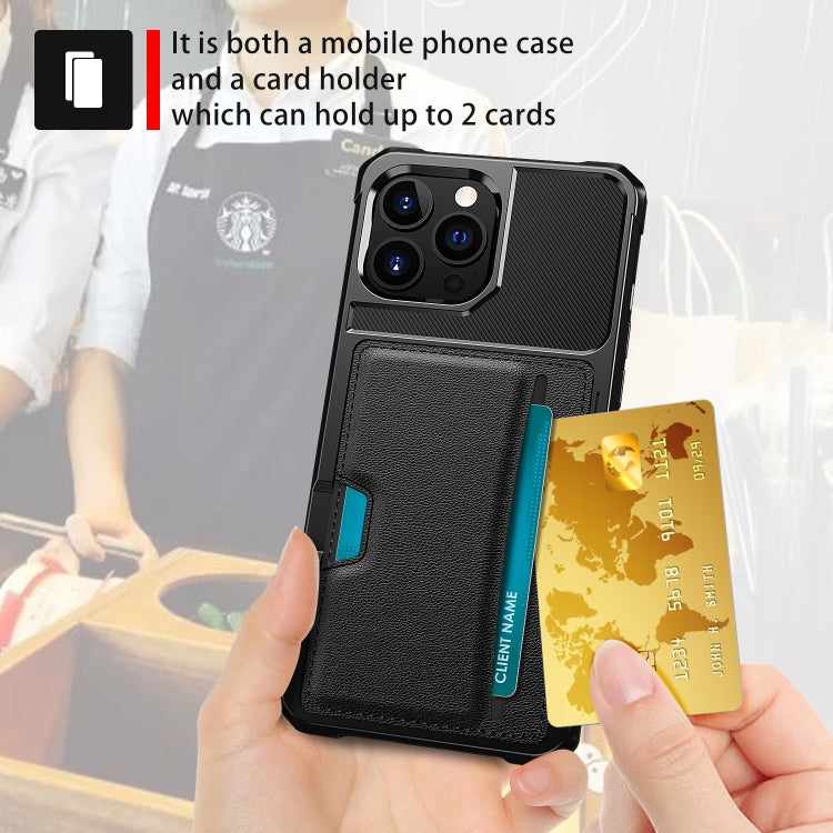 ZM02 Card Slot Holder Phone Case, For iPhone 15 Pro Max, For iPhone 15 Pro, For iPhone 15 Plus, For iPhone 15