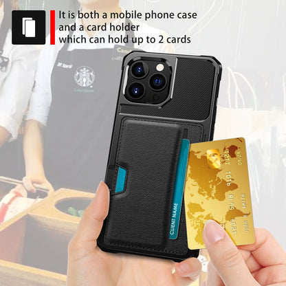 ZM02 Card Slot Holder Phone Case, For iPhone 15 Pro Max, For iPhone 15 Pro, For iPhone 15 Plus, For iPhone 15