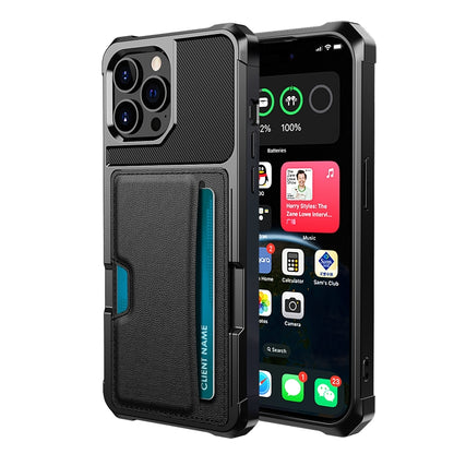 ZM02 Card Slot Holder Phone Case, For iPhone 15 Pro Max, For iPhone 15 Pro, For iPhone 15 Plus, For iPhone 15