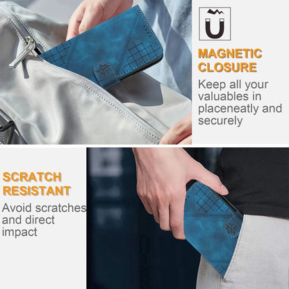 YX0080 Grid Butterfly Embossed Pattern Flip Leather Phone Case with Lanyard, For iPhone 16, For iPhone 15 Pro Max, For iPhone 15 Pro, For iPhone 15 Plus