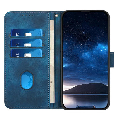 YX0080 Grid Butterfly Embossed Pattern Flip Leather Phone Case with Lanyard, For iPhone Air, For iPhone 16 Pro Max, For iPhone 16 Pro, For iPhone 16 Plus