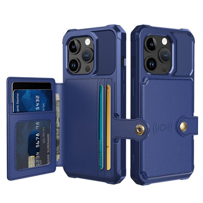 Magnetic Wallet Card Bag Leather Phone Case, For iPhone 15 Pro Max, For iPhone 15 Pro, For iPhone 15 Plus, For iPhone 15