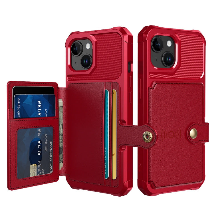 Magnetic Wallet Card Bag Leather Phone Case, For iPhone 15 Pro Max, For iPhone 15 Pro, For iPhone 15 Plus, For iPhone 15