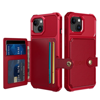 Magnetic Wallet Card Bag Leather Phone Case, For iPhone 15 Pro Max, For iPhone 15 Pro, For iPhone 15 Plus, For iPhone 15