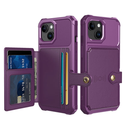 Magnetic Wallet Card Bag Leather Phone Case, For iPhone 15 Pro Max, For iPhone 15 Pro, For iPhone 15 Plus, For iPhone 15