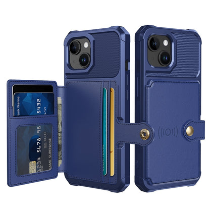 Magnetic Wallet Card Bag Leather Phone Case, For iPhone 15 Pro Max, For iPhone 15 Pro, For iPhone 15 Plus, For iPhone 15