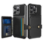 Magnetic Wallet Card Bag Leather Phone Case, For iPhone 16 Pro Max, For iPhone 16 Pro, For iPhone 16 Plus, For iPhone 16
