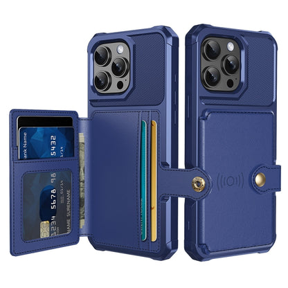Magnetic Wallet Card Bag Leather Phone Case, For iPhone 16 Pro Max, For iPhone 16 Pro, For iPhone 16 Plus, For iPhone 16