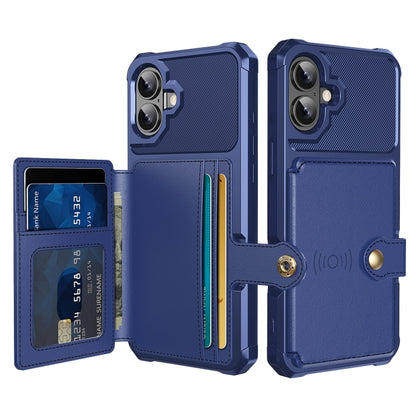 Magnetic Wallet Card Bag Leather Phone Case, For iPhone 16 Pro Max, For iPhone 16 Pro, For iPhone 16 Plus, For iPhone 16