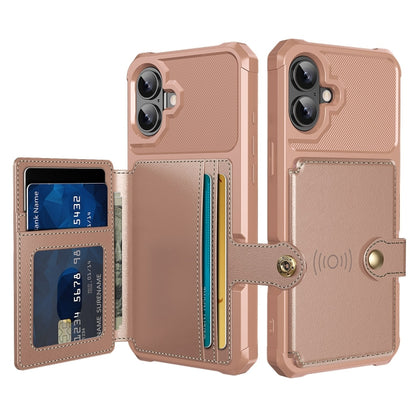 Magnetic Wallet Card Bag Leather Phone Case, For iPhone 16 Pro Max, For iPhone 16 Pro, For iPhone 16 Plus, For iPhone 16