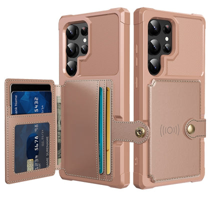 Magnetic Wallet Card Bag Leather Phone Case