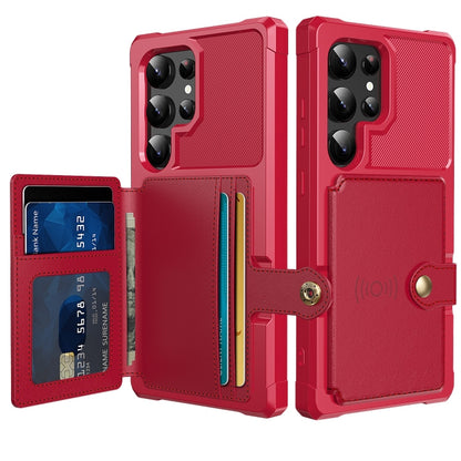 Magnetic Wallet Card Bag Leather Phone Case