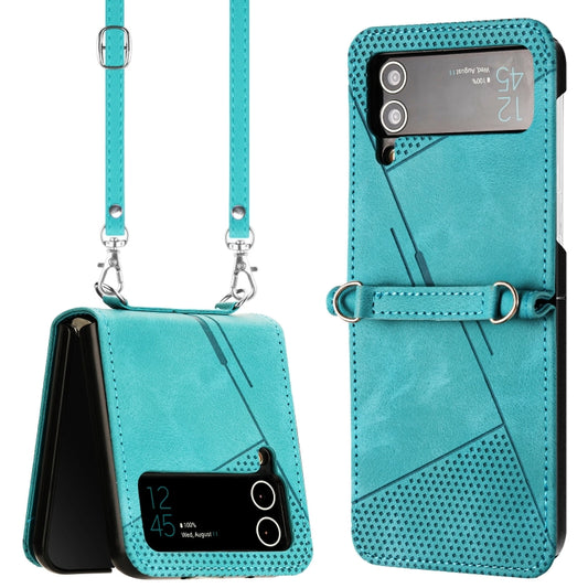 Dream Triangle Folding Leather Phone Case with Lanyard