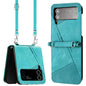 Dream Triangle Leather Phone Case with Lanyard, For Samsung Galaxy Z Flip7, For Samsung Galaxy Z Flip5, For Samsung Galaxy Z Flip4, For Samsung Galaxy Z Flip3 5G