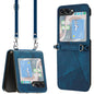 Dream Triangle Leather Phone Case with Lanyard, For Samsung Galaxy Z Flip7, For Samsung Galaxy Z Flip5, For Samsung Galaxy Z Flip4, For Samsung Galaxy Z Flip3 5G