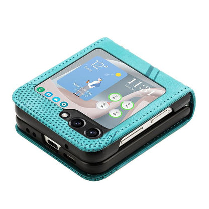 Dream Triangle Leather Phone Case with Lanyard, For Samsung Galaxy Z Flip7, For Samsung Galaxy Z Flip5, For Samsung Galaxy Z Flip4, For Samsung Galaxy Z Flip3 5G