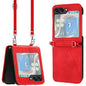 Dream Triangle Leather Phone Case with Lanyard, For Samsung Galaxy Z Flip7, For Samsung Galaxy Z Flip5, For Samsung Galaxy Z Flip4, For Samsung Galaxy Z Flip3 5G