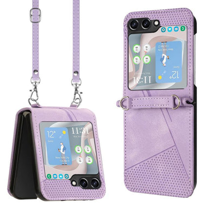 Dream Triangle Leather Phone Case with Lanyard