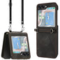 Dream Triangle Leather Phone Case with Lanyard, For Samsung Galaxy Z Flip7, For Samsung Galaxy Z Flip5, For Samsung Galaxy Z Flip4, For Samsung Galaxy Z Flip3 5G
