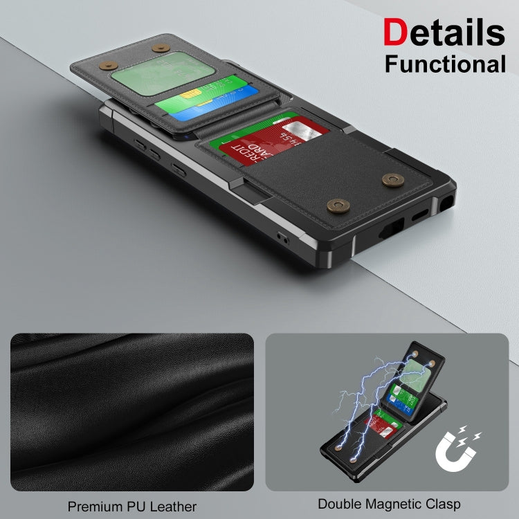 Vertical Flip Card Bag Holder Leather Phone Case