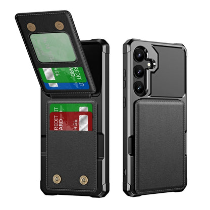 Vertical Flip Card Bag Holder Leather Phone Case