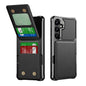 Vertical Flip Card Bag Holder Leather Phone Case