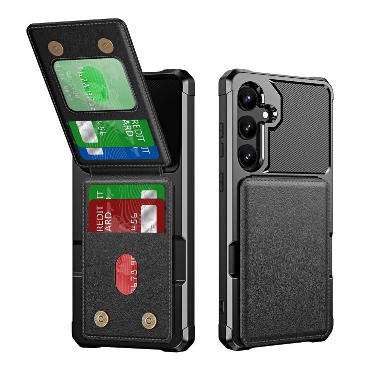 Vertical Flip Card Bag Holder Leather Phone Case, For Samsung Galaxy S25 5G, For Samsung Galaxy S25+ 5G, For Samsung Galaxy S25 Ultra 5G, For Samsung Galaxy S24 FE 5G