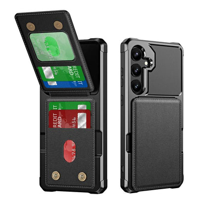Vertical Flip Card Bag Holder Leather Phone Case, For Samsung Galaxy S25 5G, For Samsung Galaxy S25+ 5G, For Samsung Galaxy S25 Ultra 5G, For Samsung Galaxy S24 FE 5G