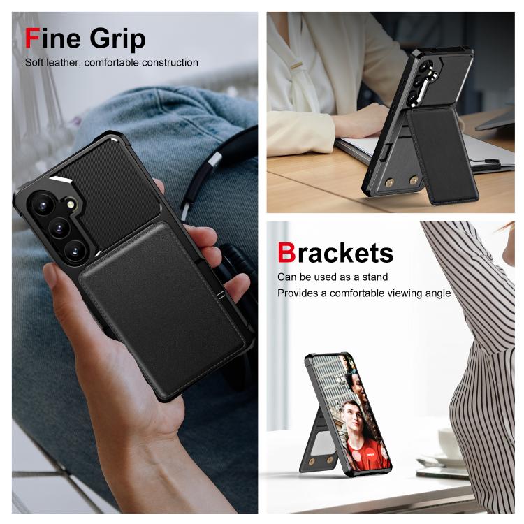 Vertical Flip Card Bag Holder Leather Phone Case, For Samsung Galaxy S25 5G, For Samsung Galaxy S25+ 5G, For Samsung Galaxy S25 Ultra 5G, For Samsung Galaxy S24 FE 5G