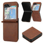 Solid Color Calf Texture Folding Leather Phone Case, For Samsung Galaxy Z Flip6, For Samsung Galaxy Z Flip5, For Samsung Galaxy Z Flip4