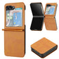 Solid Color Calf Texture Folding Leather Phone Case, For Samsung Galaxy Z Flip6 / Flip7 FE, For Samsung Galaxy Z Flip5, For Samsung Galaxy Z Flip4