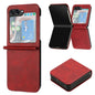 Solid Color Calf Texture Folding Leather Phone Case, For Samsung Galaxy Z Flip6, For Samsung Galaxy Z Flip5, For Samsung Galaxy Z Flip4