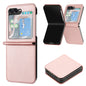 Solid Color Calf Texture Folding Leather Phone Case, For Samsung Galaxy Z Flip6, For Samsung Galaxy Z Flip5, For Samsung Galaxy Z Flip4