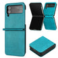 Solid Color Calf Texture Folding Leather Phone Case, For Samsung Galaxy Z Flip3 5G