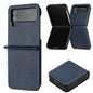 Solid Color Calf Texture Folding Leather Phone Case, For Samsung Galaxy Z Flip3 5G