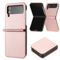 Solid Color Calf Texture Folding Leather Phone Case, For Samsung Galaxy Z Flip3 5G