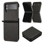 Solid Color Calf Texture Folding Leather Phone Case, For Samsung Galaxy Z Flip3 5G