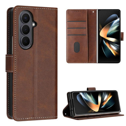 Solid Color Calf Texture Folding Leather Phone Case, For Galaxy Z Fold8 5G, For Galaxy Z Fold8 Ultra 5G, For Galaxy Z Flip8 5G
