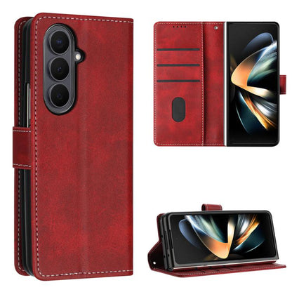 Solid Color Calf Texture Folding Leather Phone Case, For Galaxy Z Fold8 5G, For Galaxy Z Fold8 Ultra 5G, For Galaxy Z Flip8 5G