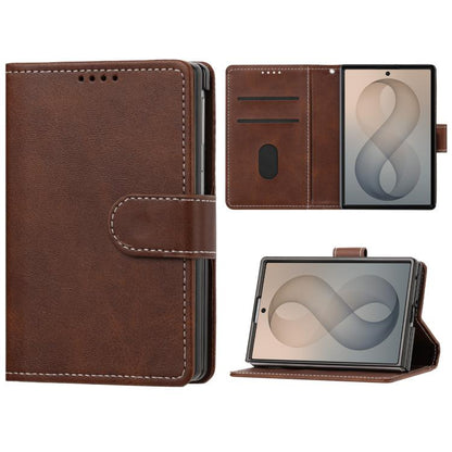 Solid Color Calf Texture Folding Leather Phone Case, For Galaxy Z Fold8 5G, For Galaxy Z Fold8 Ultra 5G, For Galaxy Z Flip8 5G
