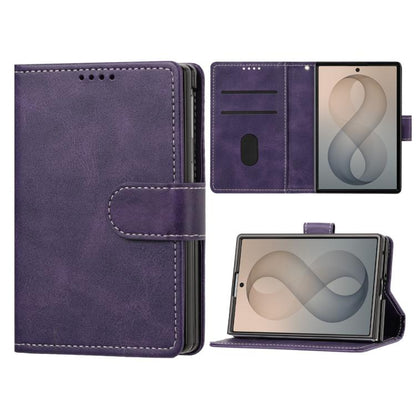Solid Color Calf Texture Folding Leather Phone Case, For Galaxy Z Fold8 5G, For Galaxy Z Fold8 Ultra 5G, For Galaxy Z Flip8 5G