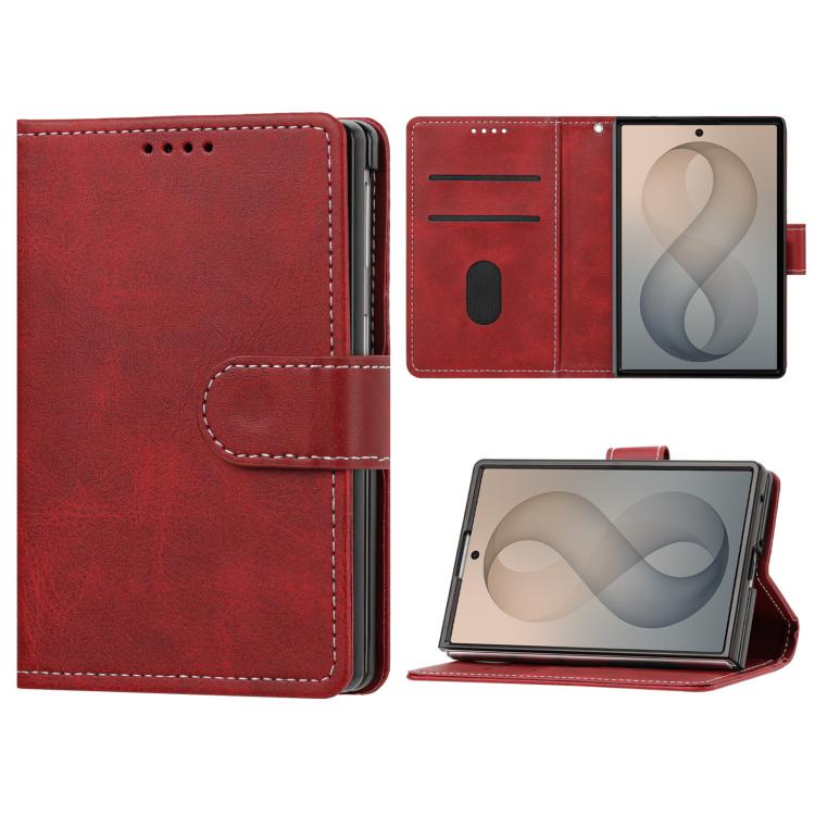 Solid Color Calf Texture Folding Leather Phone Case, For Galaxy Z Fold8 5G, For Galaxy Z Fold8 Ultra 5G, For Galaxy Z Flip8 5G