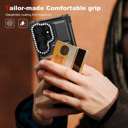 Diamond Horizontal Card Bag Leather Phone Case, For Samsung Galaxy S24 Ultra 5G, For Samsung Galaxy S24+ 5G, For Samsung Galaxy S24 5G