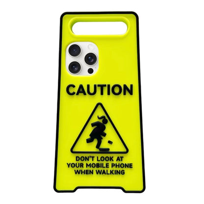 Warning Signs Noctilucent Silicone Phone Case