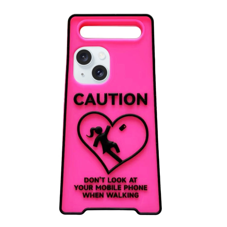 Warning Signs Noctilucent Silicone Phone Case, For iPhone 15 Pro Max, For iPhone 15 Pro, For iPhone 15, For iPhone 14, For iPhone 14 Pro, For iPhone 14 Pro Max, For iPhone 13 Pro Max, For iPhone 13 Pro, For iPhone 13, For iPhone 12, For iPhone 12 Pro M...