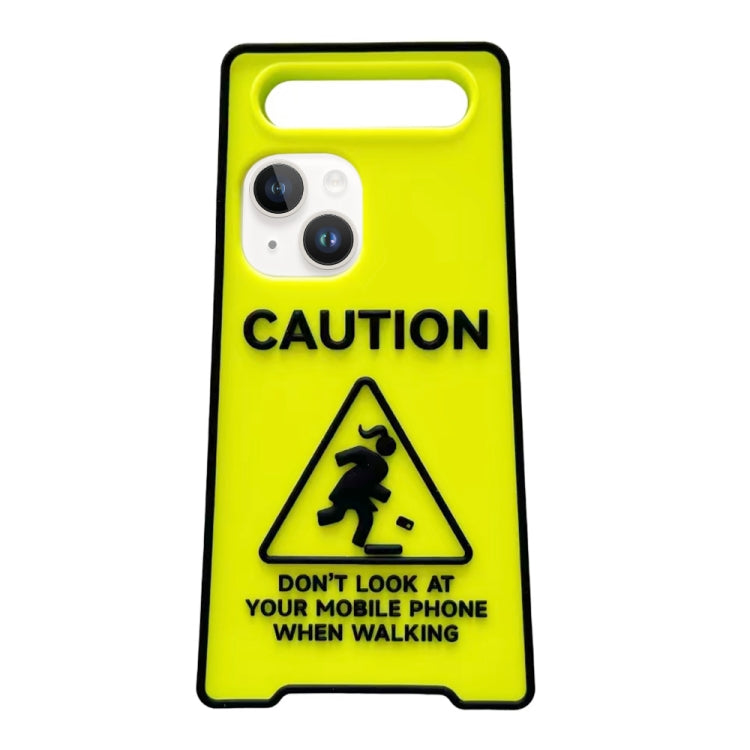 Warning Signs Noctilucent Silicone Phone Case, For iPhone 15 Pro Max, For iPhone 15 Pro, For iPhone 15, For iPhone 14, For iPhone 14 Pro, For iPhone 14 Pro Max, For iPhone 13 Pro Max, For iPhone 13 Pro, For iPhone 13, For iPhone 12, For iPhone 12 Pro M...